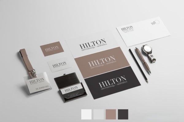 hillton dermatology logo design