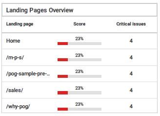 Landing-Pages-overview-of-seo-issues-POG-old-website