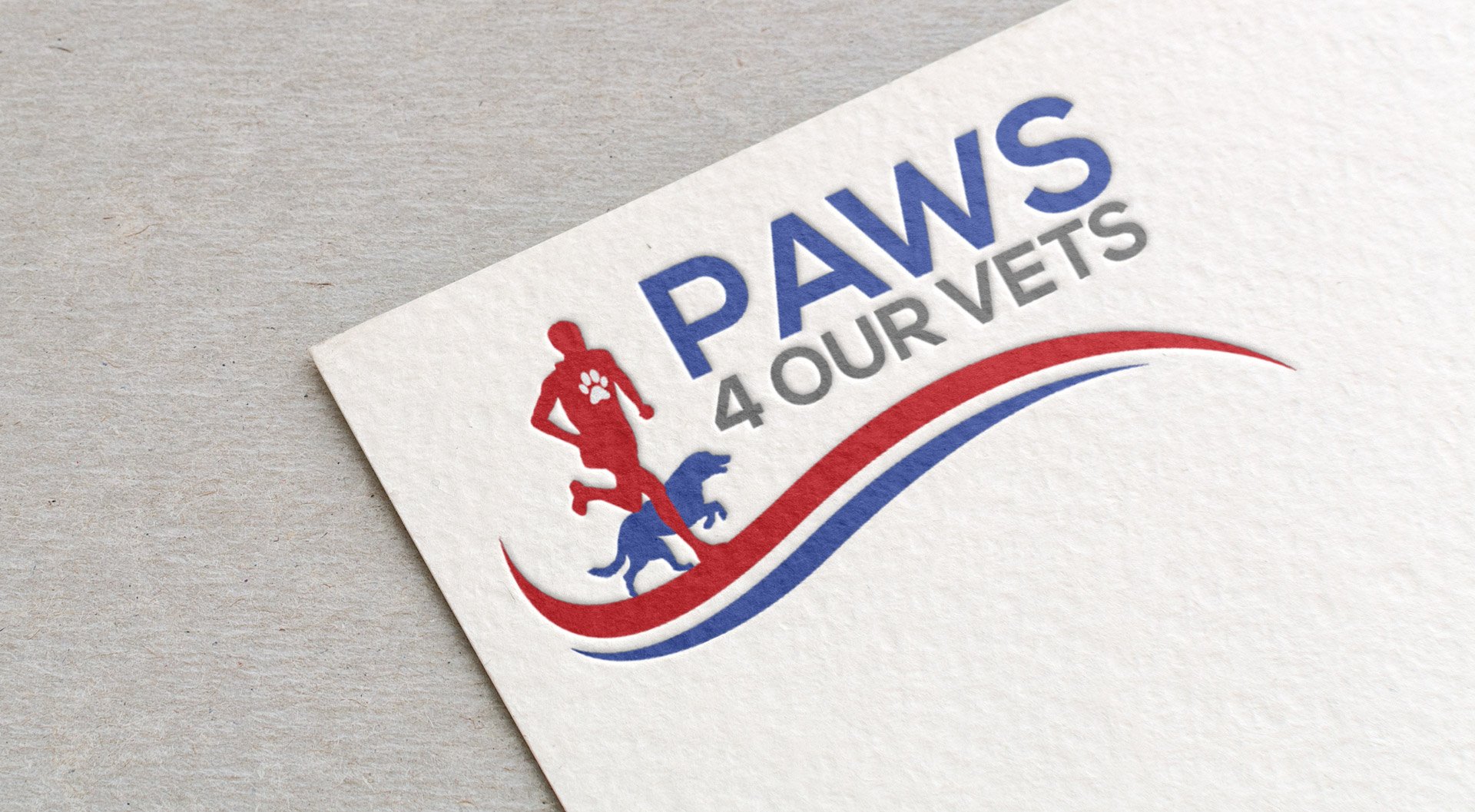 paws 4 our vets logo design