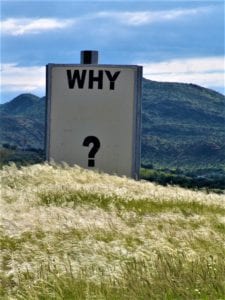 Why sign in middle of field.